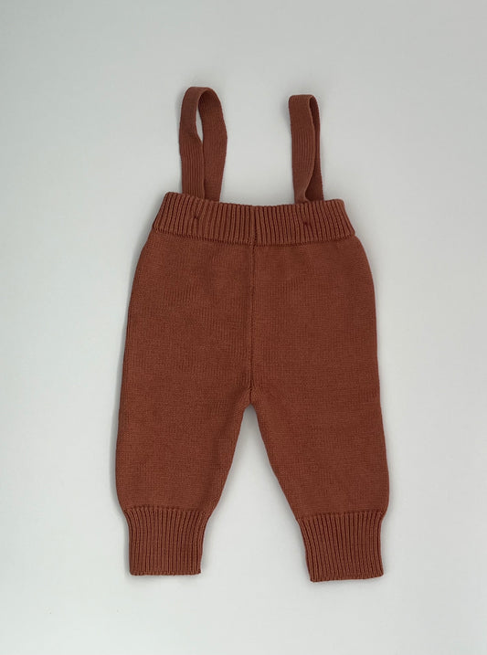 Knit Suspenders CHESTNUT